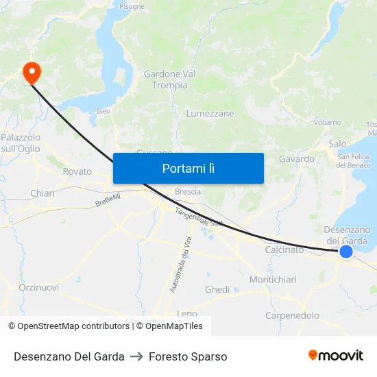 Desenzano Del Garda to Foresto Sparso map