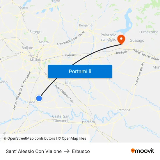 Sant' Alessio Con Vialone to Erbusco map