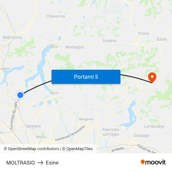 MOLTRASIO to Esine map