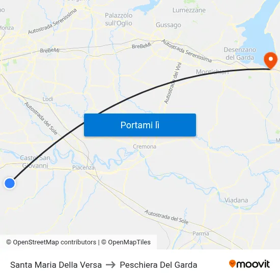 Santa Maria Della Versa to Peschiera Del Garda map