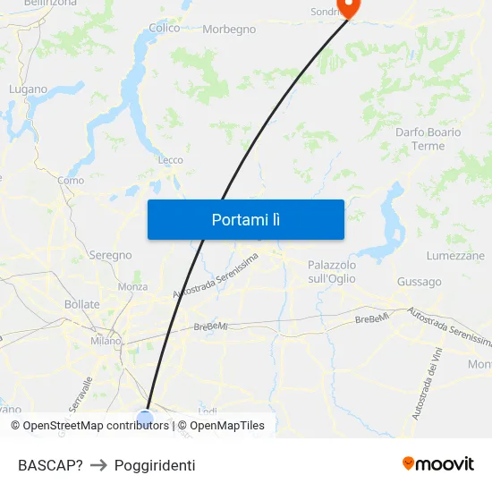 BASCAP? to Poggiridenti map