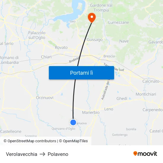 Verolavecchia to Polaveno map