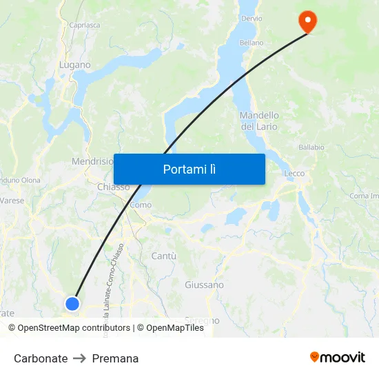 Carbonate to Premana map