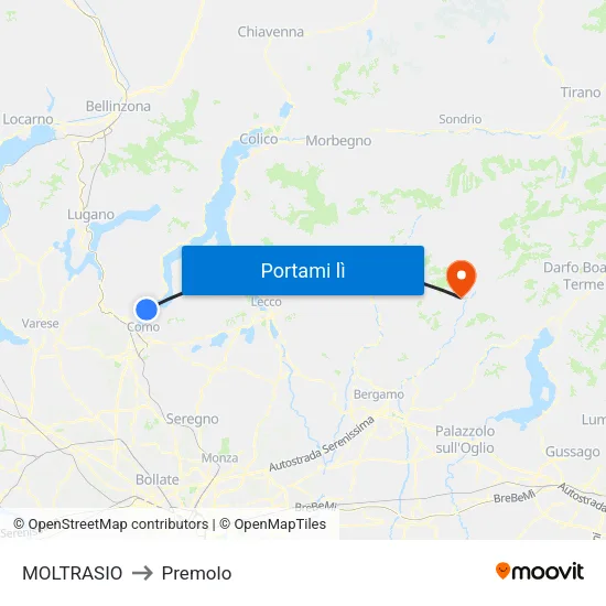 MOLTRASIO to Premolo map