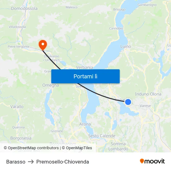 Barasso to Premosello-Chiovenda map