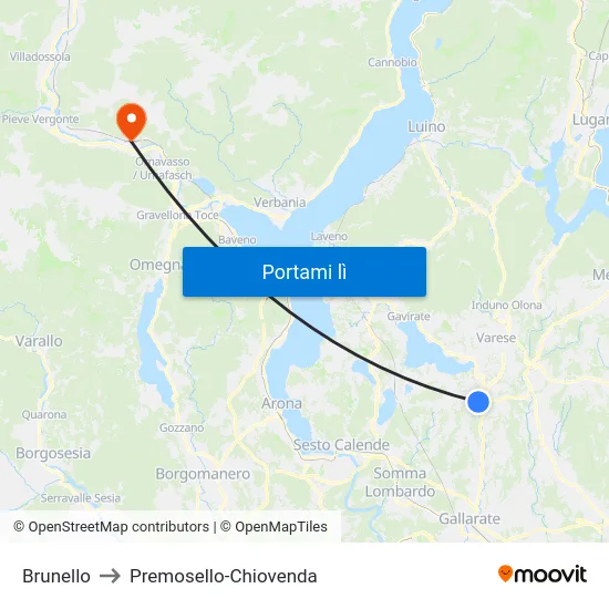 Brunello to Premosello-Chiovenda map