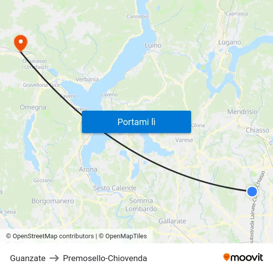 Guanzate to Premosello-Chiovenda map