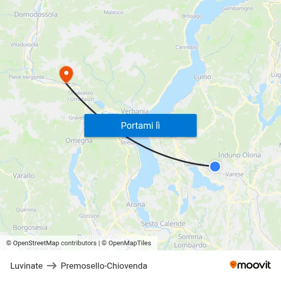 Luvinate to Premosello-Chiovenda map