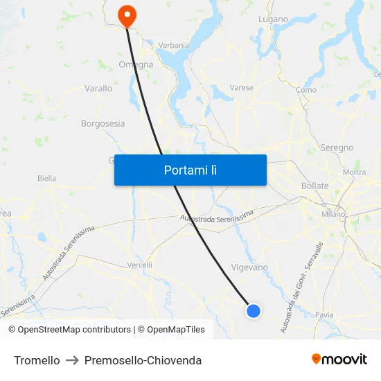 Tromello to Premosello-Chiovenda map