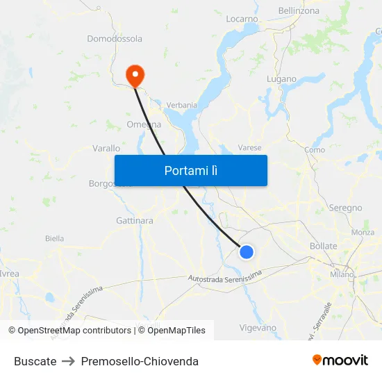 Buscate to Premosello-Chiovenda map