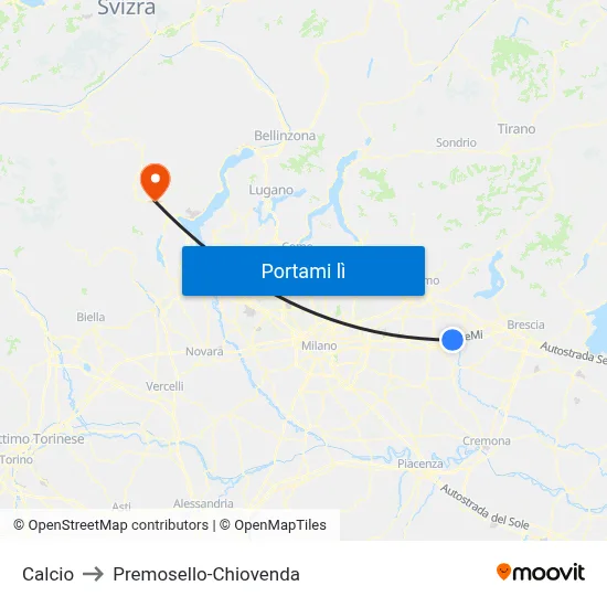 Calcio to Premosello-Chiovenda map