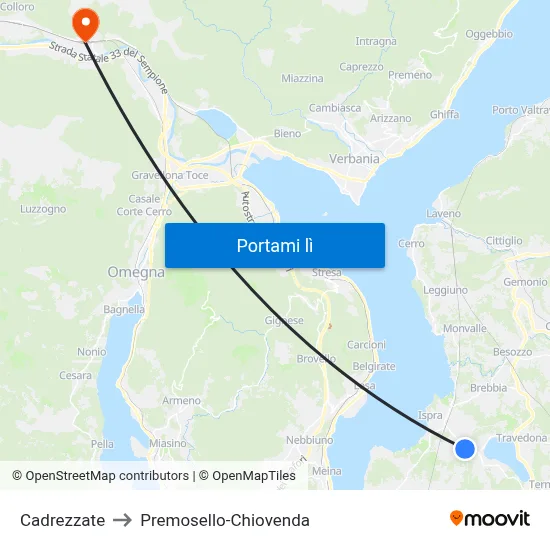 Cadrezzate to Premosello-Chiovenda map