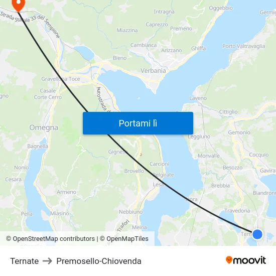 Ternate to Premosello-Chiovenda map