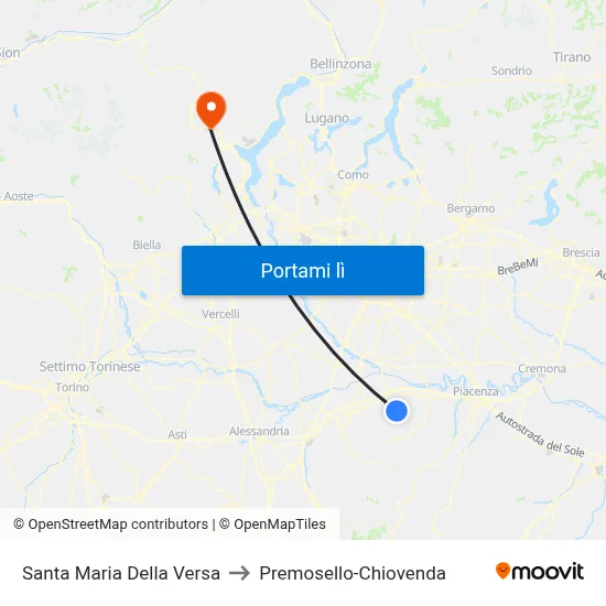Santa Maria Della Versa to Premosello-Chiovenda map