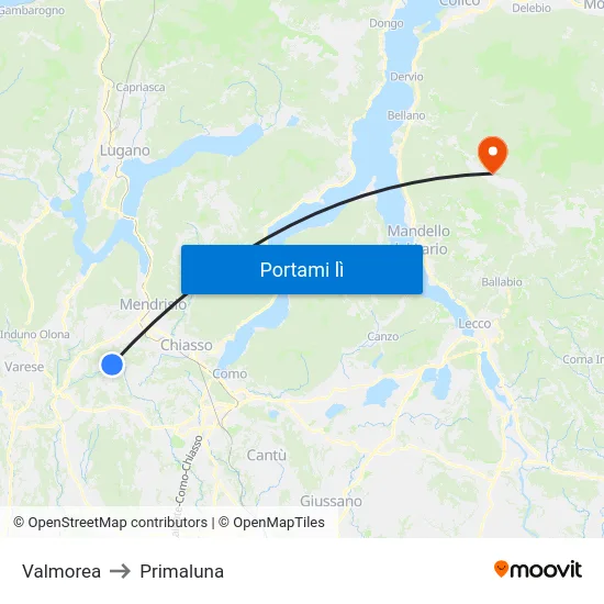 Valmorea to Primaluna map