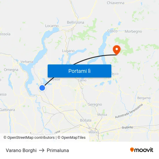 Varano Borghi to Primaluna map
