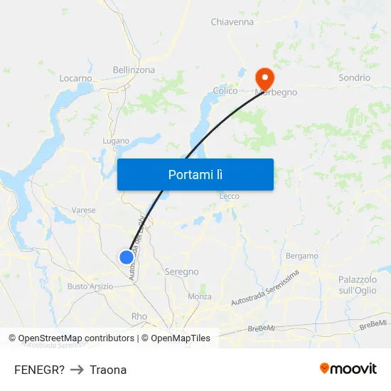 FENEGR? to Traona map