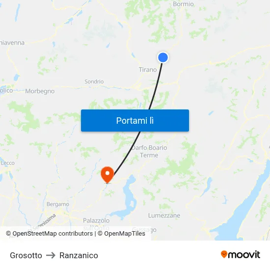Grosotto to Ranzanico map