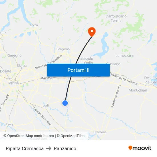 Ripalta Cremasca to Ranzanico map