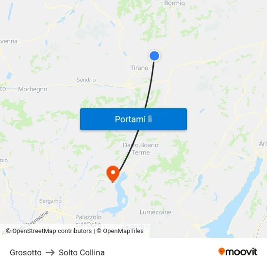 Grosotto to Solto Collina map
