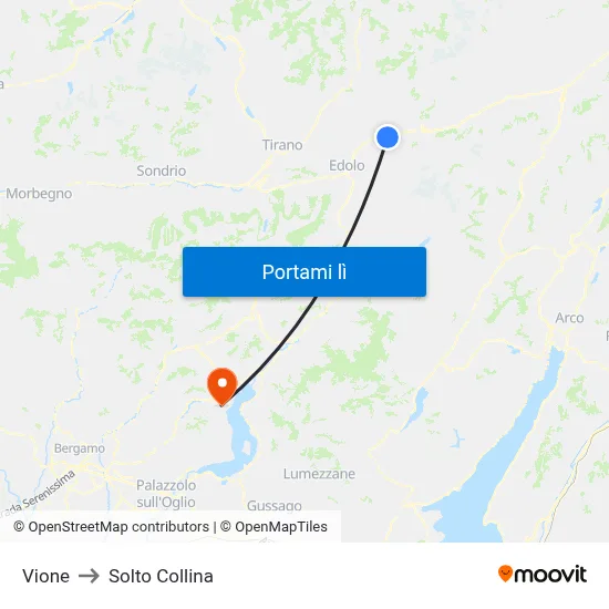 Vione to Solto Collina map
