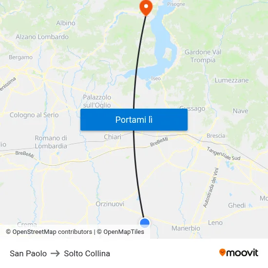 San Paolo to Solto Collina map