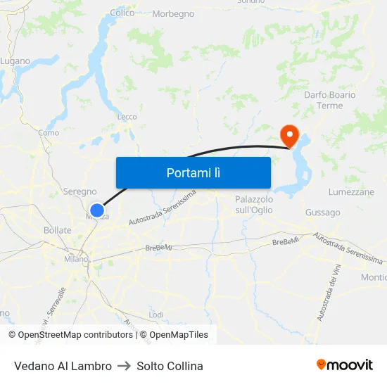 Vedano Al Lambro to Solto Collina map