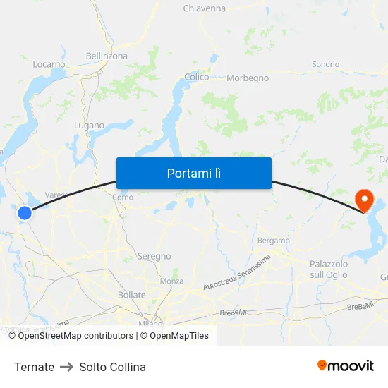Ternate to Solto Collina map