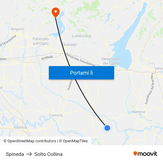 Spineda to Solto Collina map
