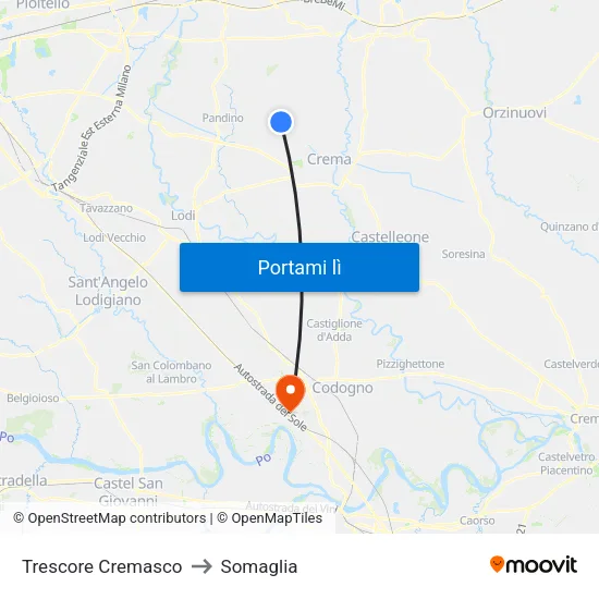Trescore Cremasco to Somaglia map