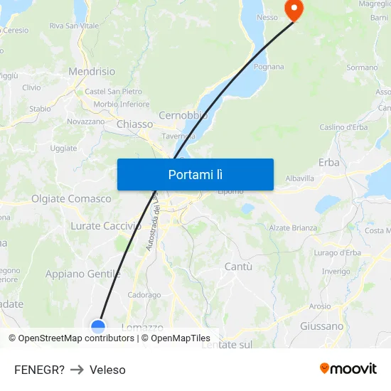 FENEGR? to Veleso map