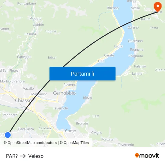 PAR? to Veleso map