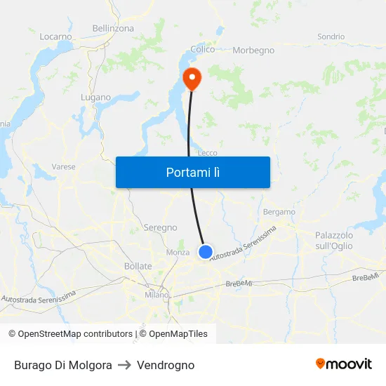 Burago Di Molgora to Vendrogno map