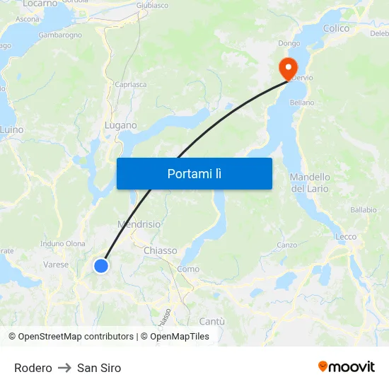 Rodero to San Siro map