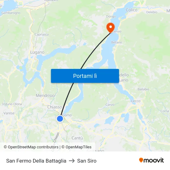 San Fermo Della Battaglia to San Siro map