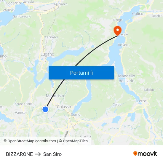 BIZZARONE to San Siro map