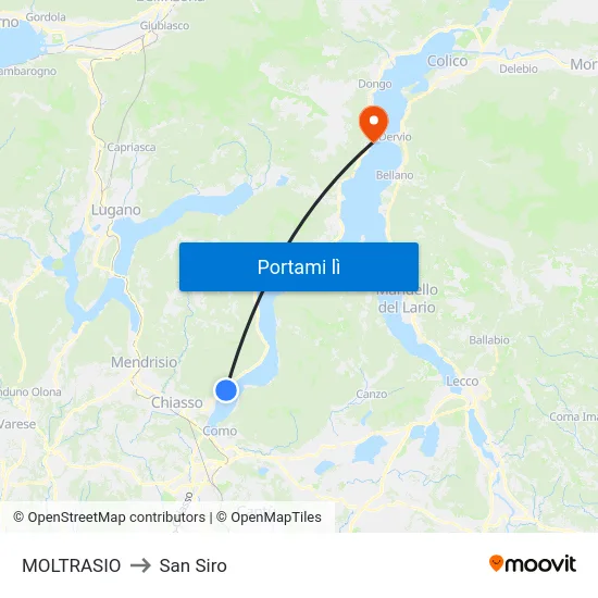 MOLTRASIO to San Siro map