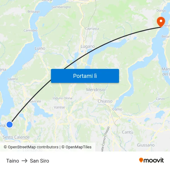 Taino to San Siro map