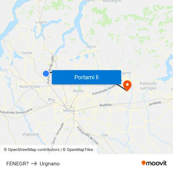 FENEGR? to Urgnano map