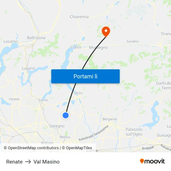 Renate to Val Masino map