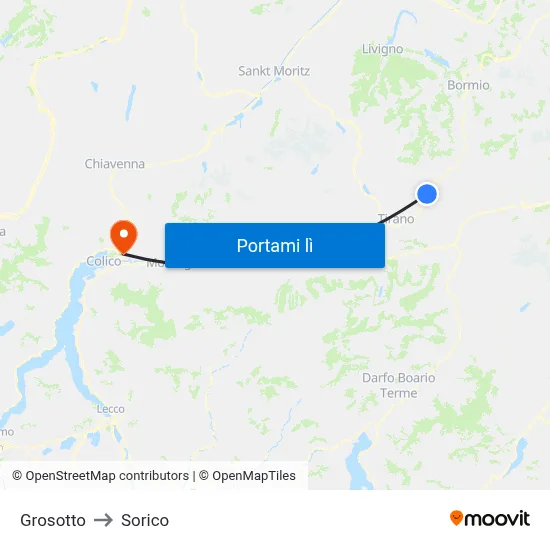 Grosotto to Sorico map