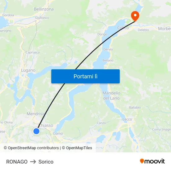 RONAGO to Sorico map