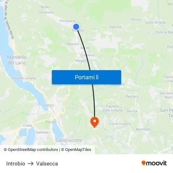 Introbio to Valsecca map