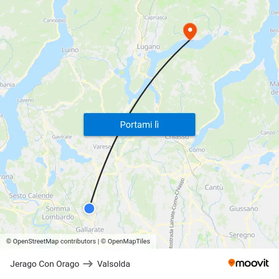 Jerago Con Orago to Valsolda map