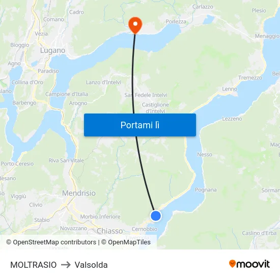 MOLTRASIO to Valsolda map