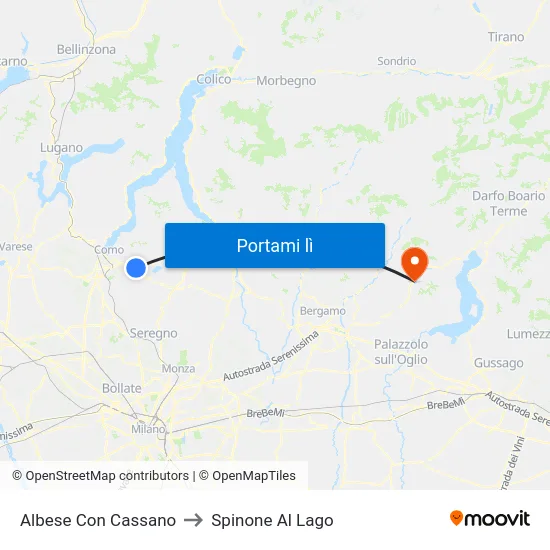Albese Con Cassano to Spinone Al Lago map