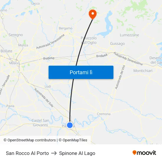 San Rocco Al Porto to Spinone Al Lago map