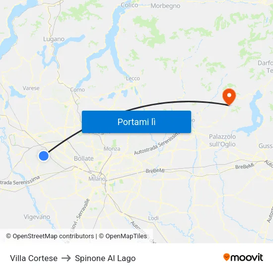 Villa Cortese to Spinone Al Lago map