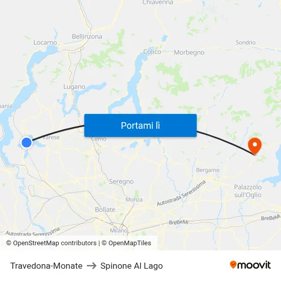 Travedona-Monate to Spinone Al Lago map