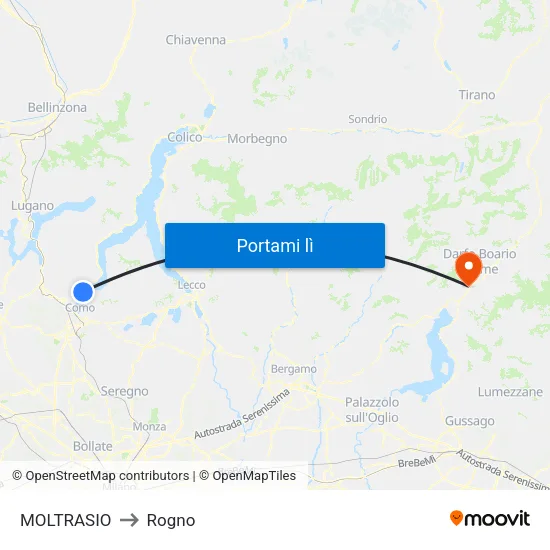 MOLTRASIO to Rogno map